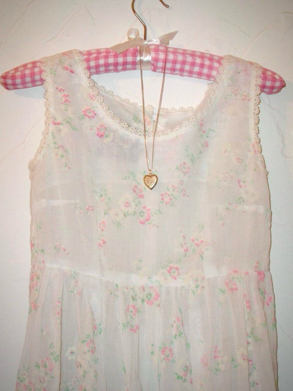 Vintage 1970’s Pastel Smocked Floral Dress